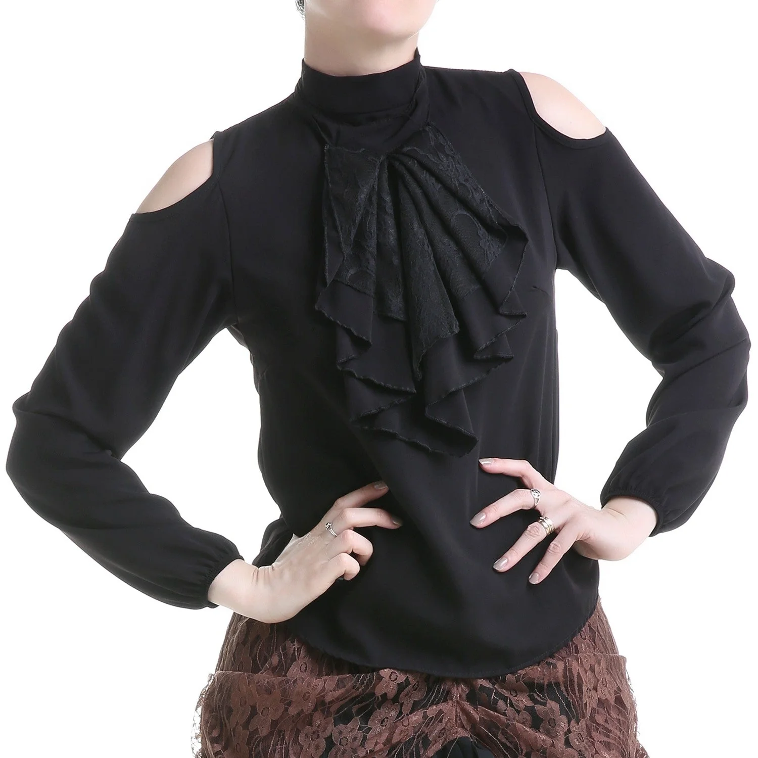 Camiseta Negra con Chorrera - Image 5