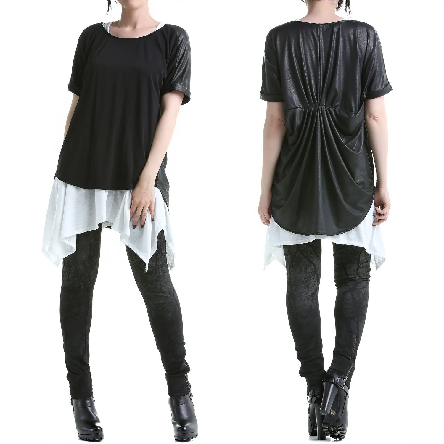 Camiseta Larga Negra - Image 4