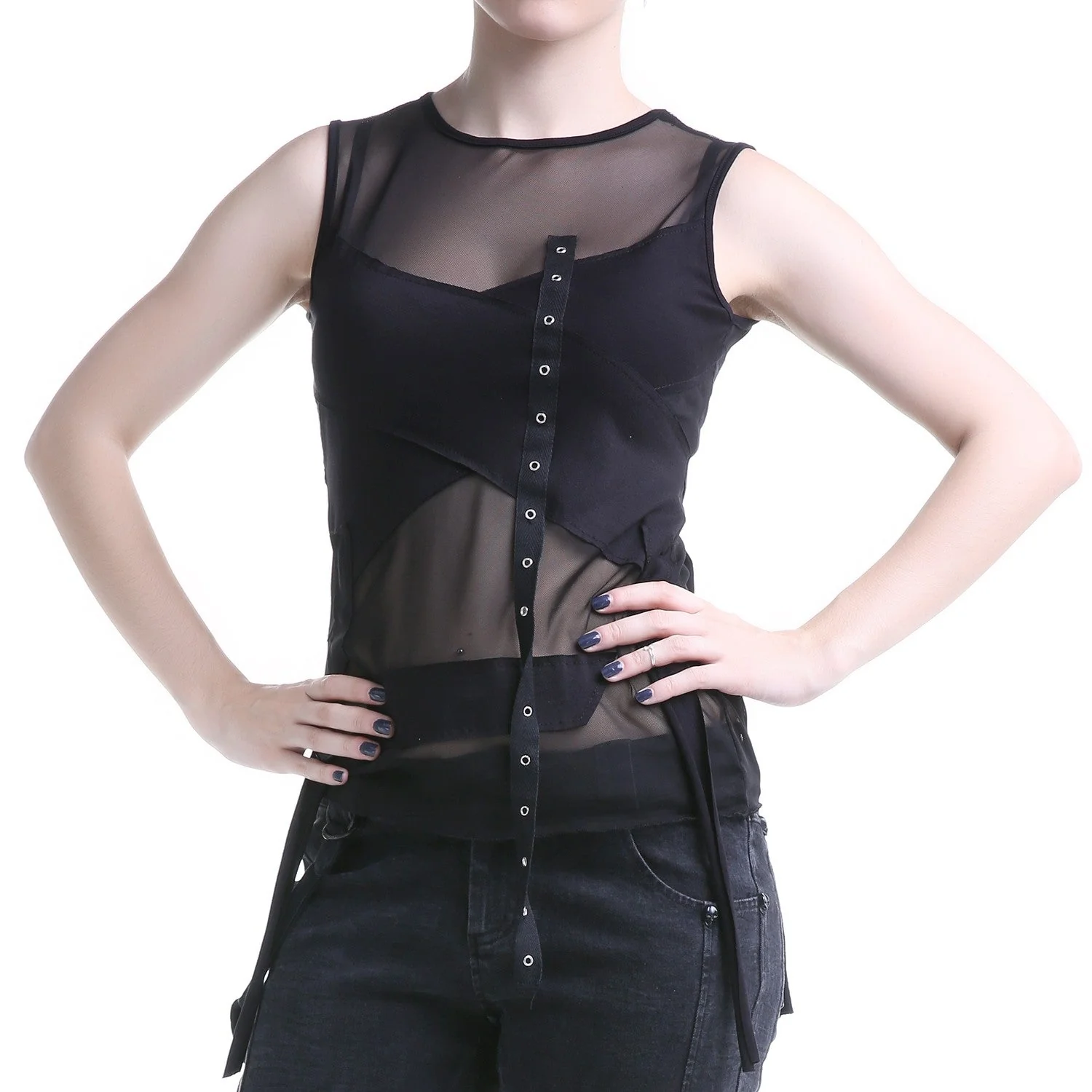 Camiseta Asimétrica con Tul - Image 5