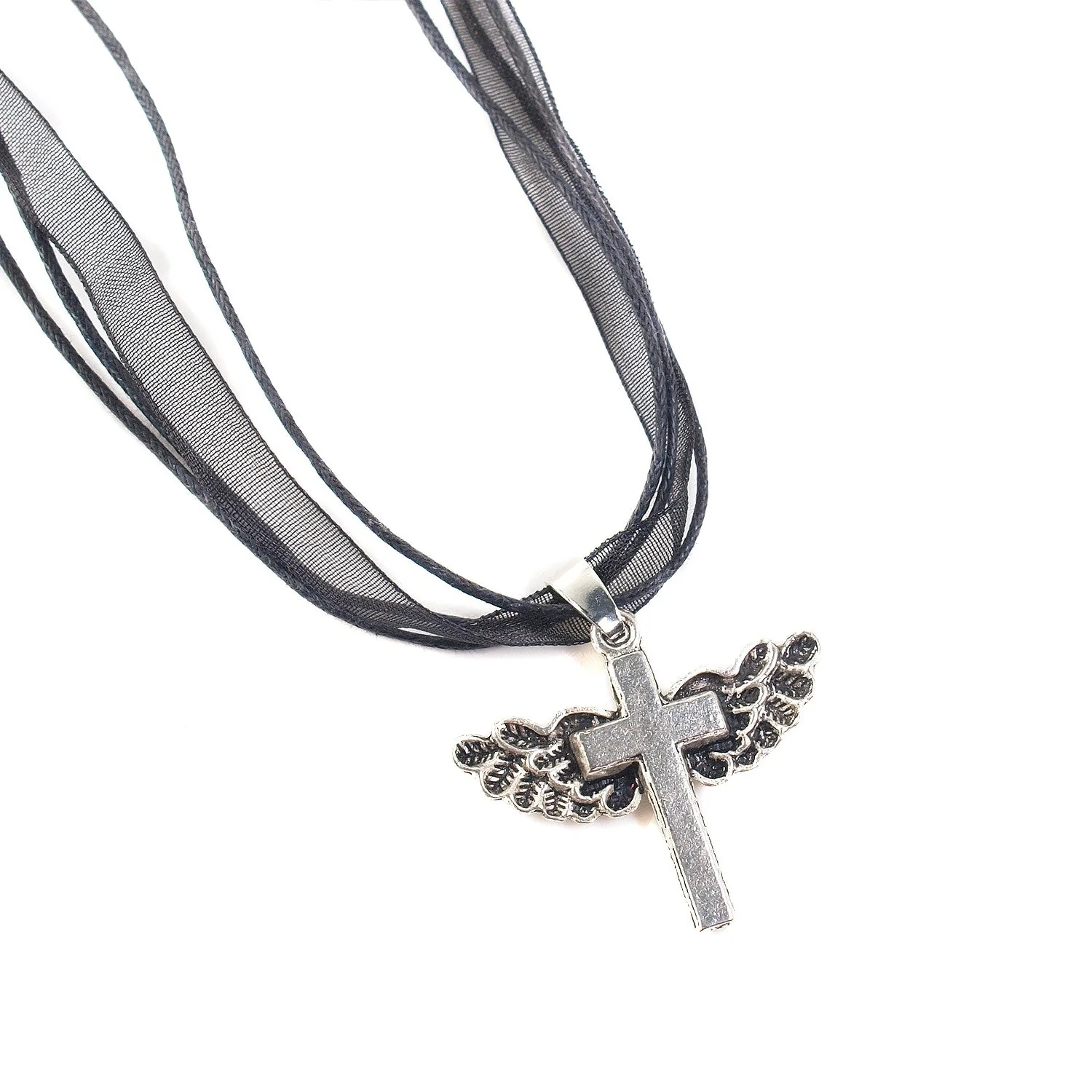 Collar con Cruz y Alas - Image 3