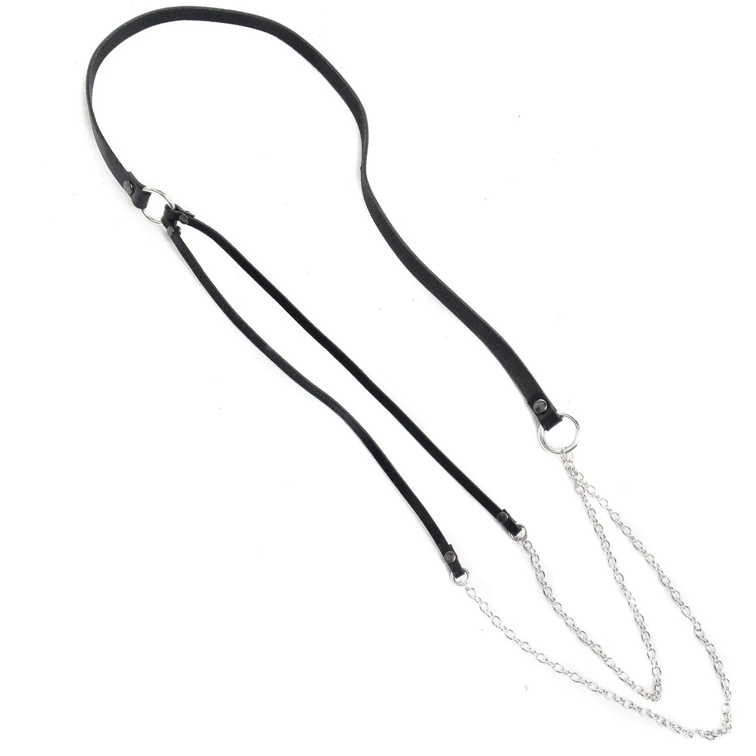 Collar de Cuero con Cadenas - Image 3