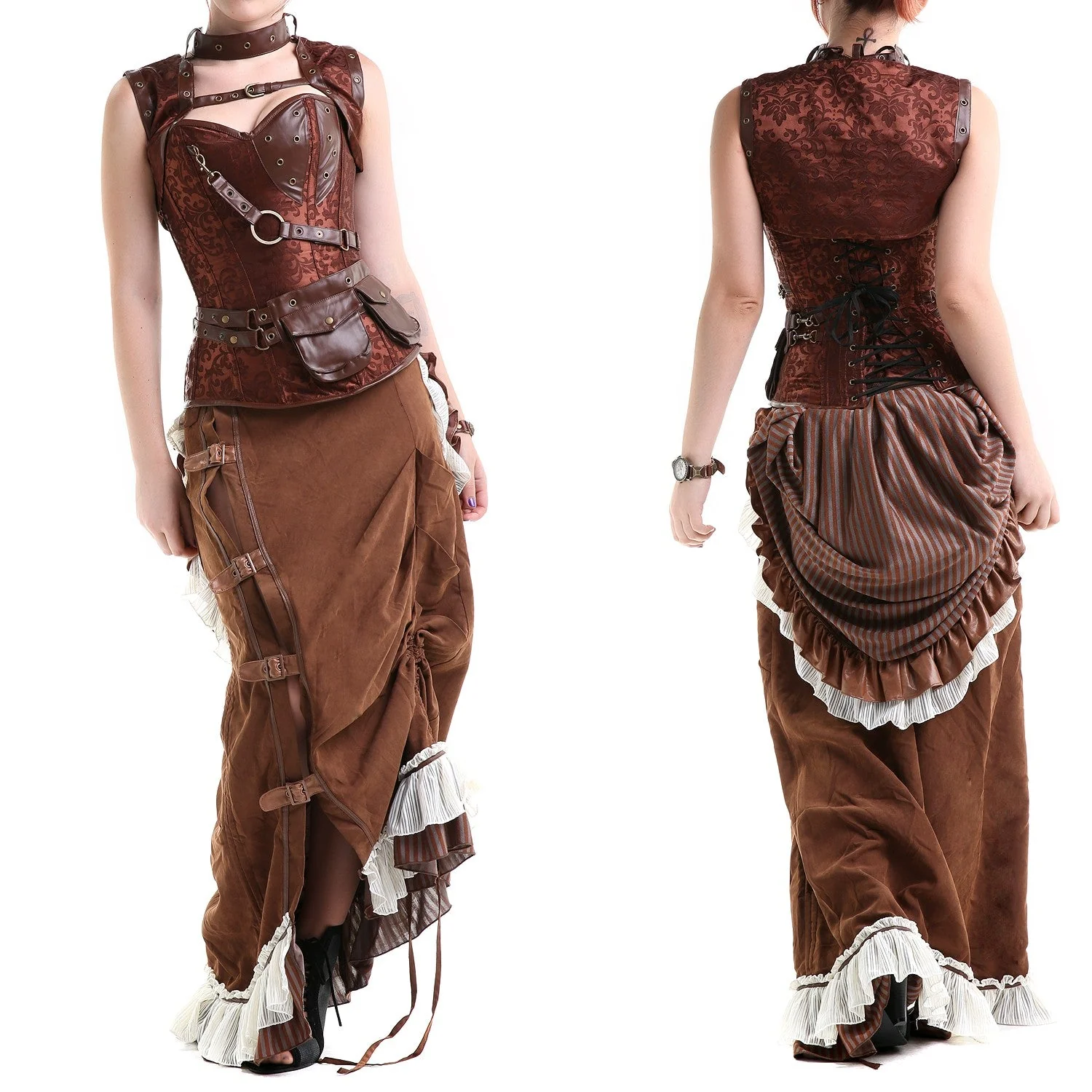 Corsé Marrón con Bolero - Image 4