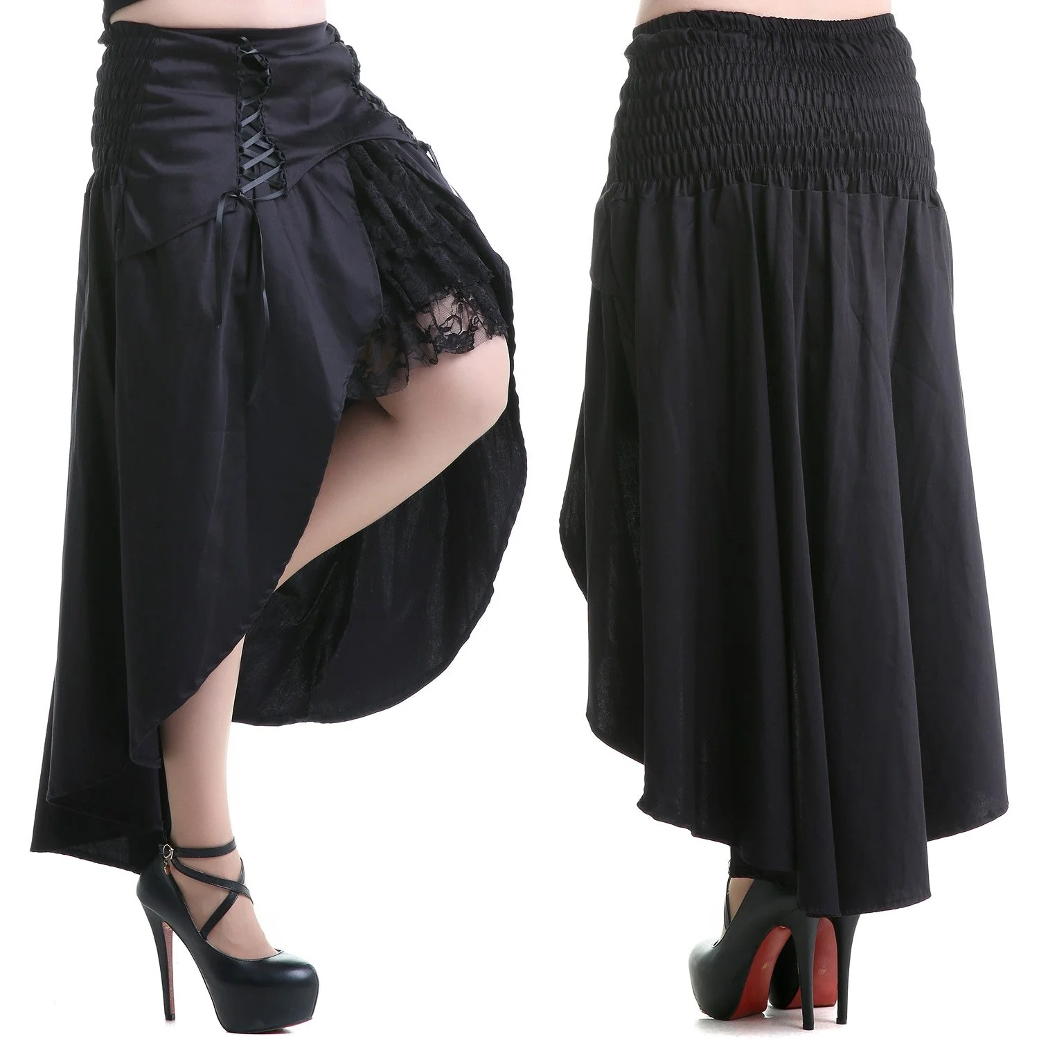 Falda con Encaje y Cruzados - Image 4