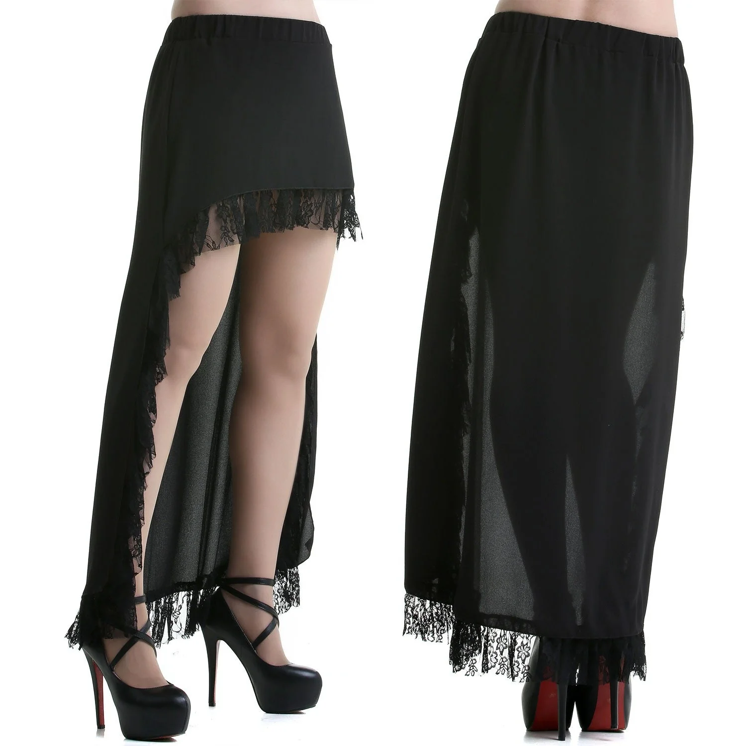 Falda Negra con Encaje - Image 3