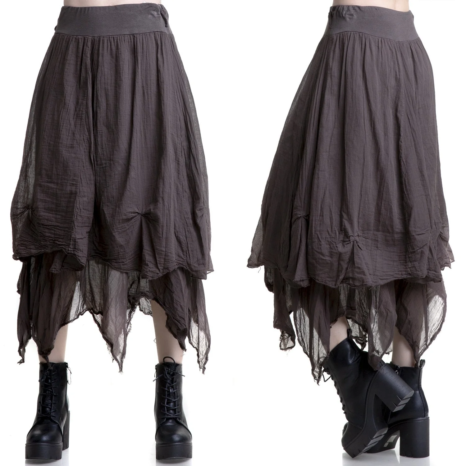 Falda Marrón con Picos - Image 3