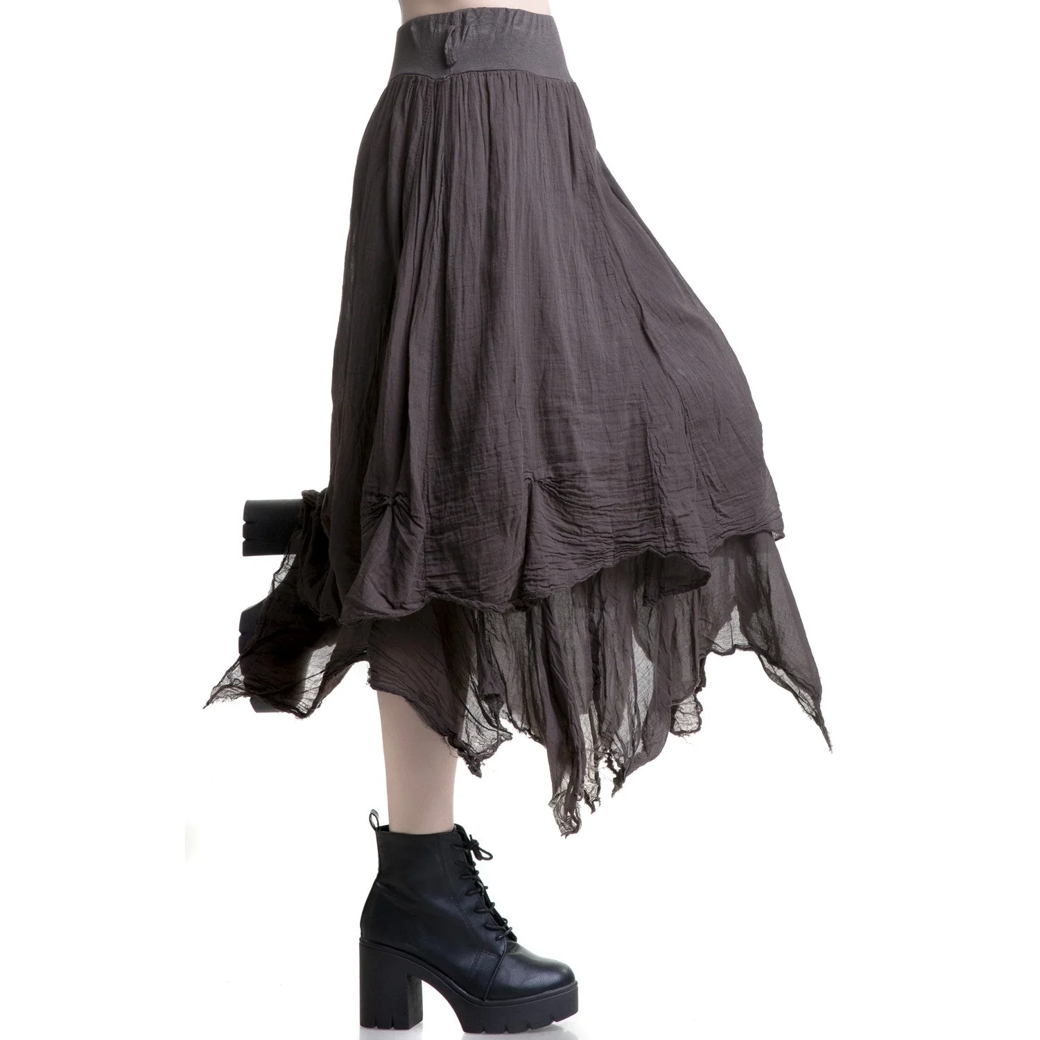 Falda Marrón con Picos - Image 4