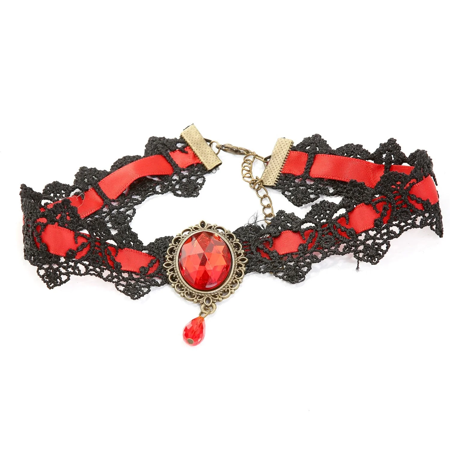 Gargantilla Roja con Guipur - Image 4