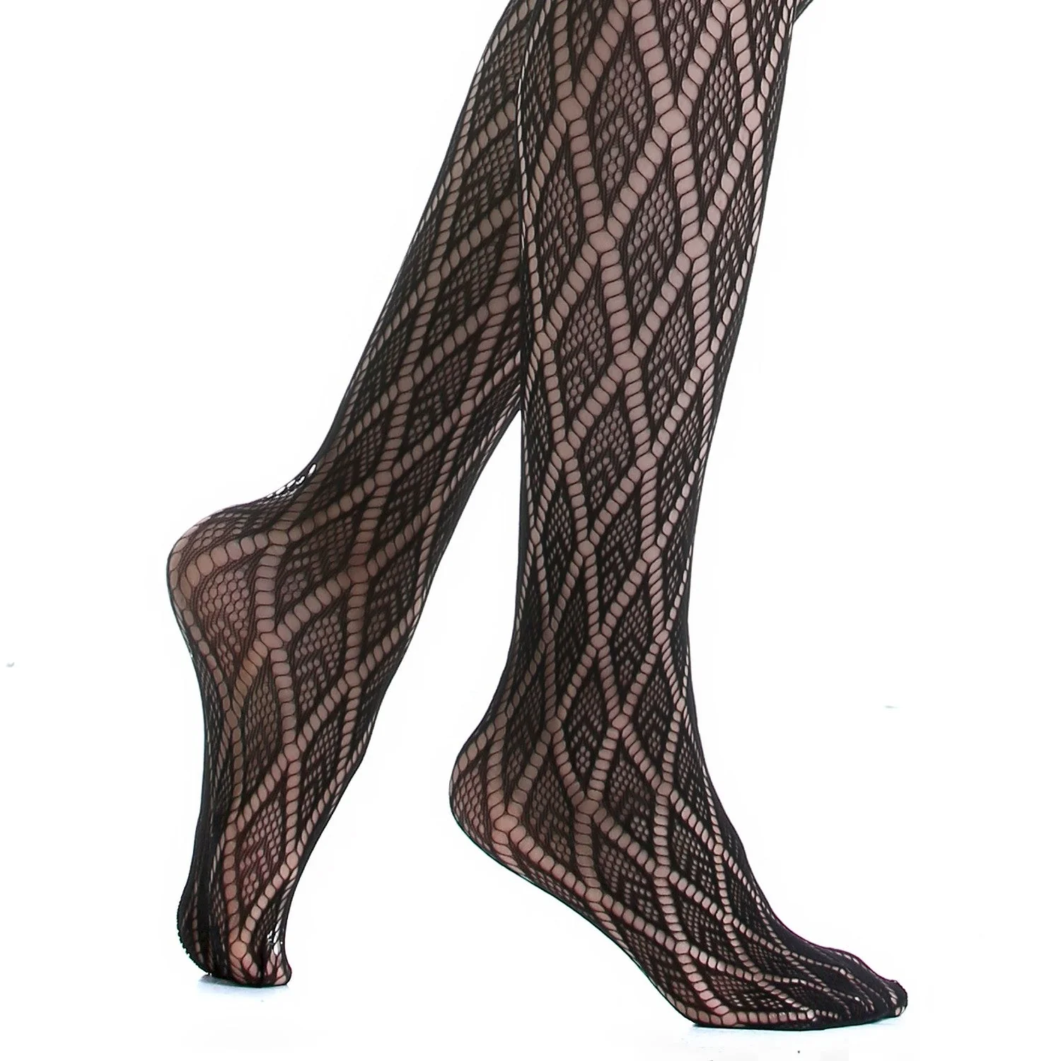 Medias Negras con Rombos - Image 3