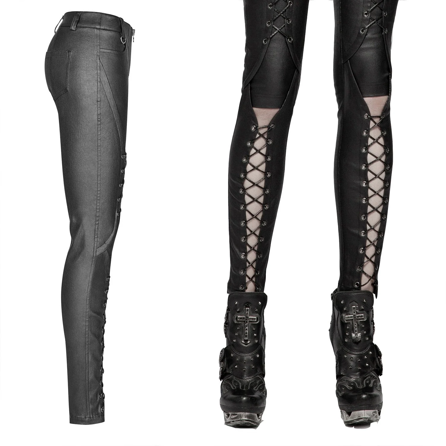 Pantalón Negro con Cruzados - Image 4