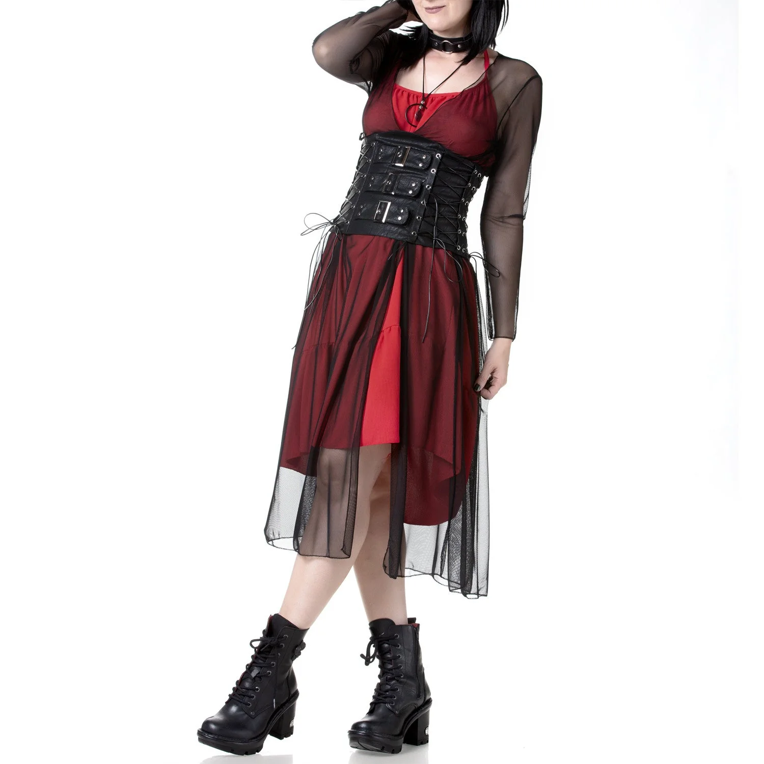 Vestido Largo de Tul Negro "Niebla" - Image 4